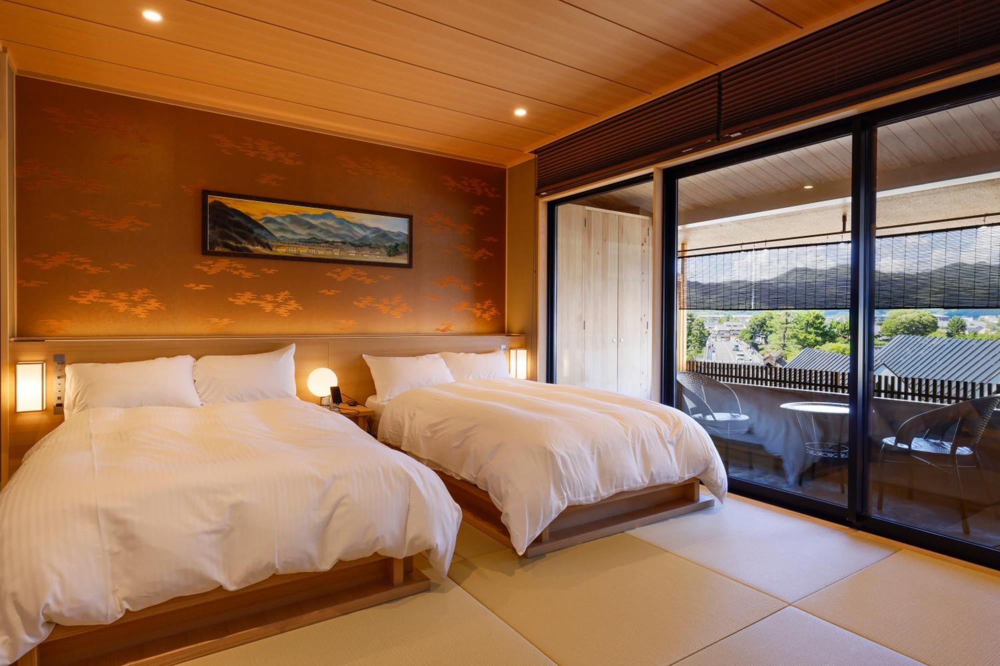 Kyoto Arashiyama Onsen Ryokan Togetsutei Bagian luar foto